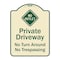 Signmission Designer Series-No Turn Around Or Trespassing With No Outlet Symbol, 24" H, TG-1824-9945 A-DES-TG-1824-9945 - alternate 1